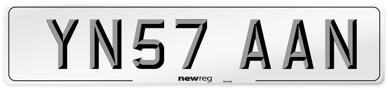 YN57 AAN Number Plate from New Reg